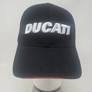 DUCATI Company 2.0 Black Hat Baseball Cap Cotton OSFA Adjustable Snapback